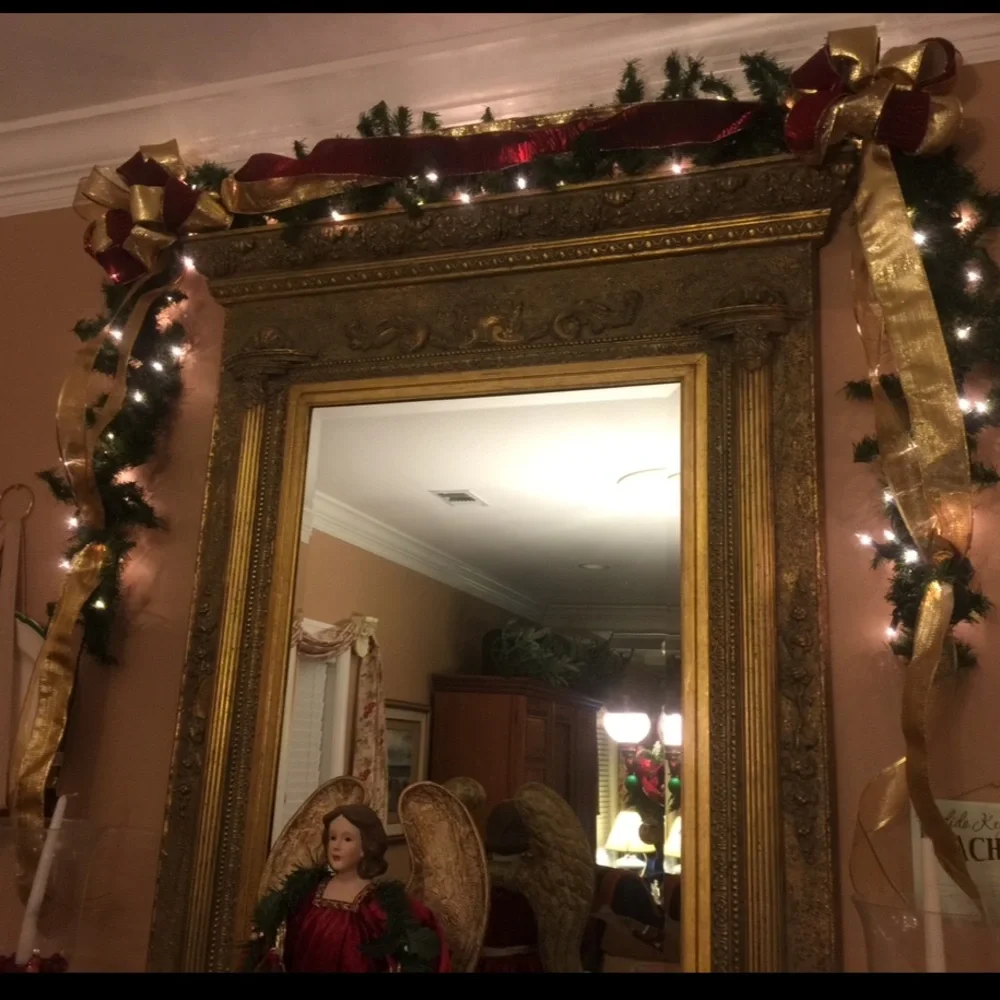 Christmas garland holiday decor table window mirror wreath door 8.5 feet